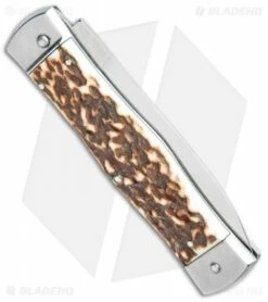 Mikov 241 Predator Double Bolster Leverlock Automatic Knife Stag (3.75" Polish) -US Knives Sales 2024 Mikov 241 Predator Double Bolster Leverlock Auto Stag Polish BHQ 104173 jr side