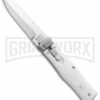 Mikov 241 Predator ABS White Automatic Lever Lock Knife - Polish Plain -US Knives Sales 2024 Mikov 241 Predator LL Auto Bayo White Polish BHQ 92019 jr large