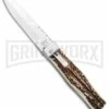 Mikov 241 Predator Stag Automatic Lever Lock Knife File Work - Bayo -US Knives Sales 2024 Mikov 241 Predator LL Bayo Auto Stag File Work Satin BHQ 104172 jr large