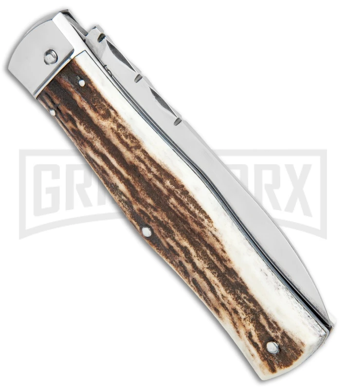 Mikov 241 Predator Stag Automatic Lever Lock Knife File Work - Bayo 5 Mikov 241 Predator Stag Automatic Lever Lock Knife File Work - Bayo - Image 3