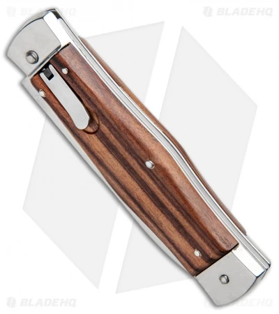 Mikov 241 Predator Leverlock Bayo Automatic Knife Wood (3.75" Polish) 4 Mikov 241 Predator Leverlock Bayo Automatic Knife Wood (3.75" Polish) - Image 2