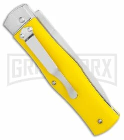 Mikov 241 Predator ABS Yellow Automatic Lever Lock Knife - Polish Plain -Pocket -US Knives Sales 2024 Mikov 241 Predator Lever Lock Automatic Knife Yellow 3.75 Polish Pocket Clip BHQ 117840 LS Side large