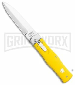Mikov 241 Predator ABS Yellow Automatic Lever Lock Knife - Polish Plain -Pocket