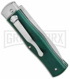Mikov 241 Predator ABS Green Auto Lever Lock Knife - Satin Plain Pocket Clip -US Knives Sales 2024 Mikov 241 Predator Leverlock Automatic Knife ABS Green 3.75 Polish Pocket Clip BHQ 117829 LS Side large