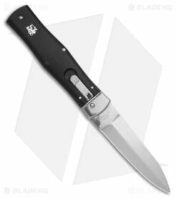 Mikov 241 Predator Leverlock Dagger Auto Knife Black (3.75" Polish) Left Hand
