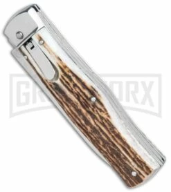 Mikov 241 Predator Light Stag Multi-Tool Automatic Knife (3.7" Polish) -US Knives Sales 2024 Mikov 241 Predator Multi Tool Auto Stag Horn BHQ 31736 jr spine large